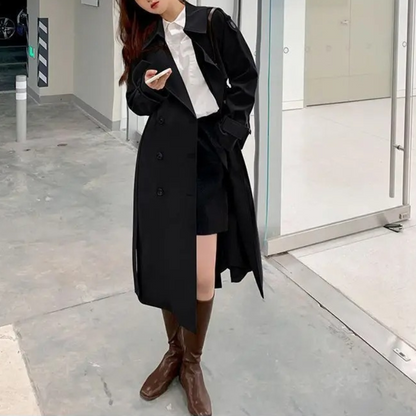 FELICIA - Oversized trenchcoat voor dames met dubbele knopen en relaxte pasvorm