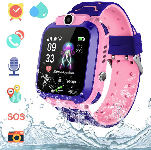 GPS smartwatch voor kinderen met realtime locatie, SOS-knop en bellen – SAFEKIDZ TrackTalk - Glamorix