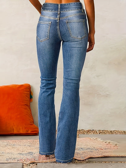 Flatterende flared jeans met hoge taille – STELLA