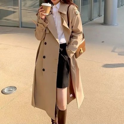 FELICIA - Oversized trenchcoat voor dames met dubbele knopen en relaxte pasvorm