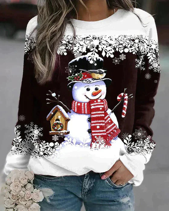 FROSTY – Feestelijke sneeuwpop trui voor een vrolijke winterlook