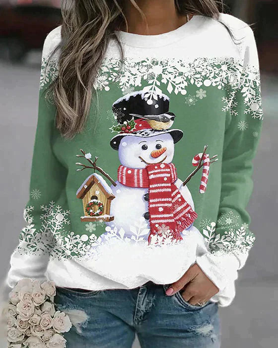 FROSTY – Feestelijke sneeuwpop trui voor een vrolijke winterlook
