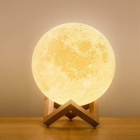 LUNARIA - Tafellamp met maanbol van kunststof voor sfeervolle verlichting
