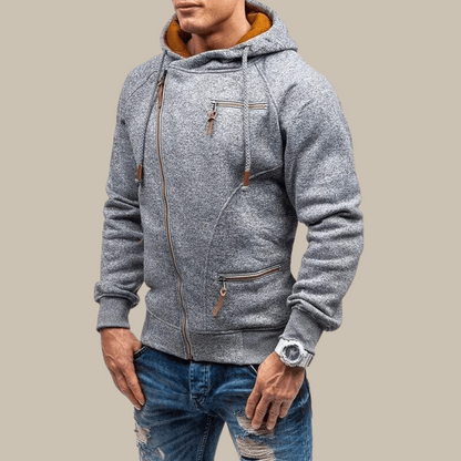 TITAN – Hoodie vest met capuchon en rits voor heren