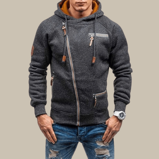 TITAN – Hoodie vest met capuchon en rits voor heren