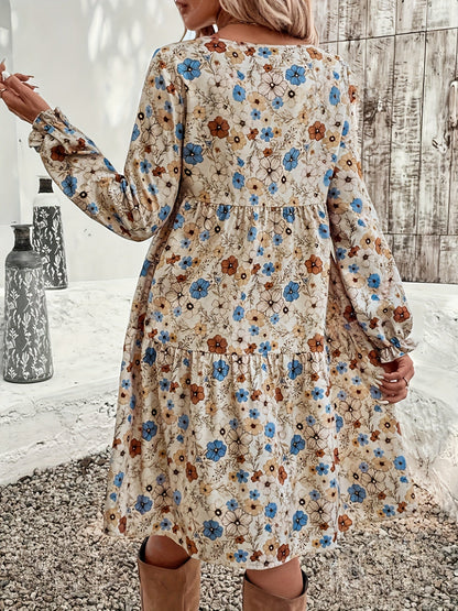 Zomerse Maxi Jurk met Speelse Ruffles voor Dames - LUNA FLORAL - Glamorix