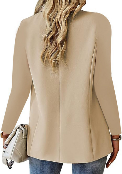 Lenah - Chaqueta de Traje Tipo Blazer Manga Larga Para Mujer - Glamorix