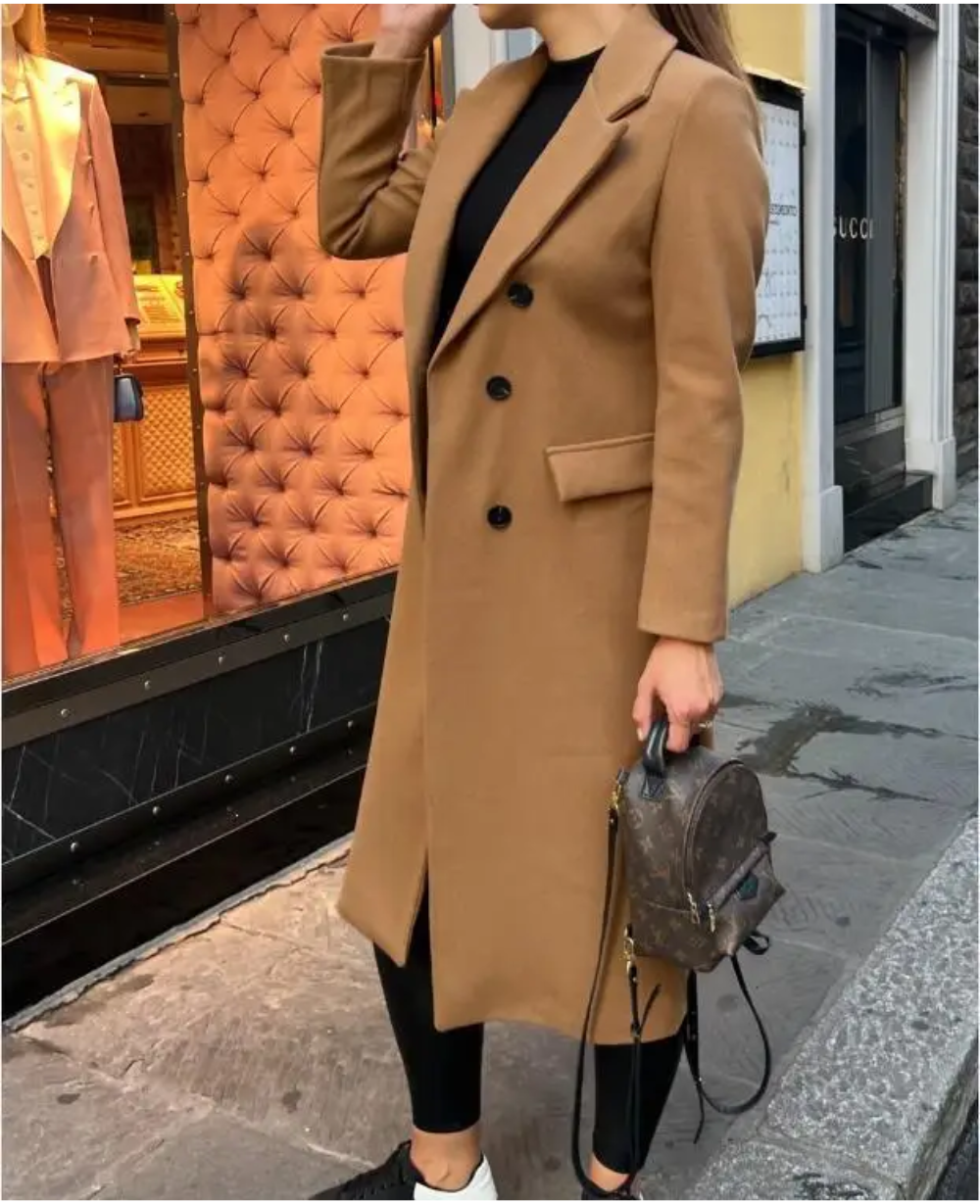 ELIZA - Oversized trenchcoat met dubbele knoopsluiting voor dames