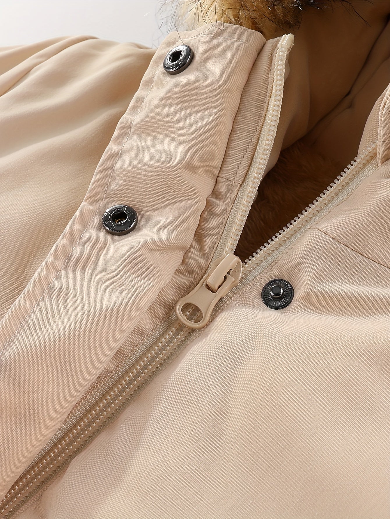 Jezen - Gewatteerde Winterparka met Imitatiebont voor Meisjes