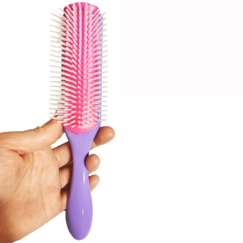9-rijen ontklittende borstel voor steil en krullend haar – CURLEASE FLEX - Glamorix