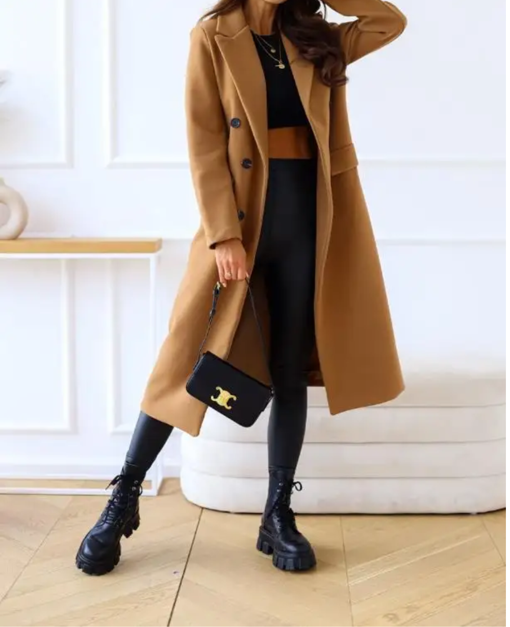 ELIZA - Oversized trenchcoat met dubbele knoopsluiting voor dames