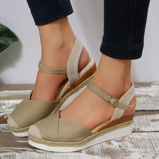 Damessandalen met gespsluiting en comfortabel voetbed – SERENA STRAP - Glamorix
