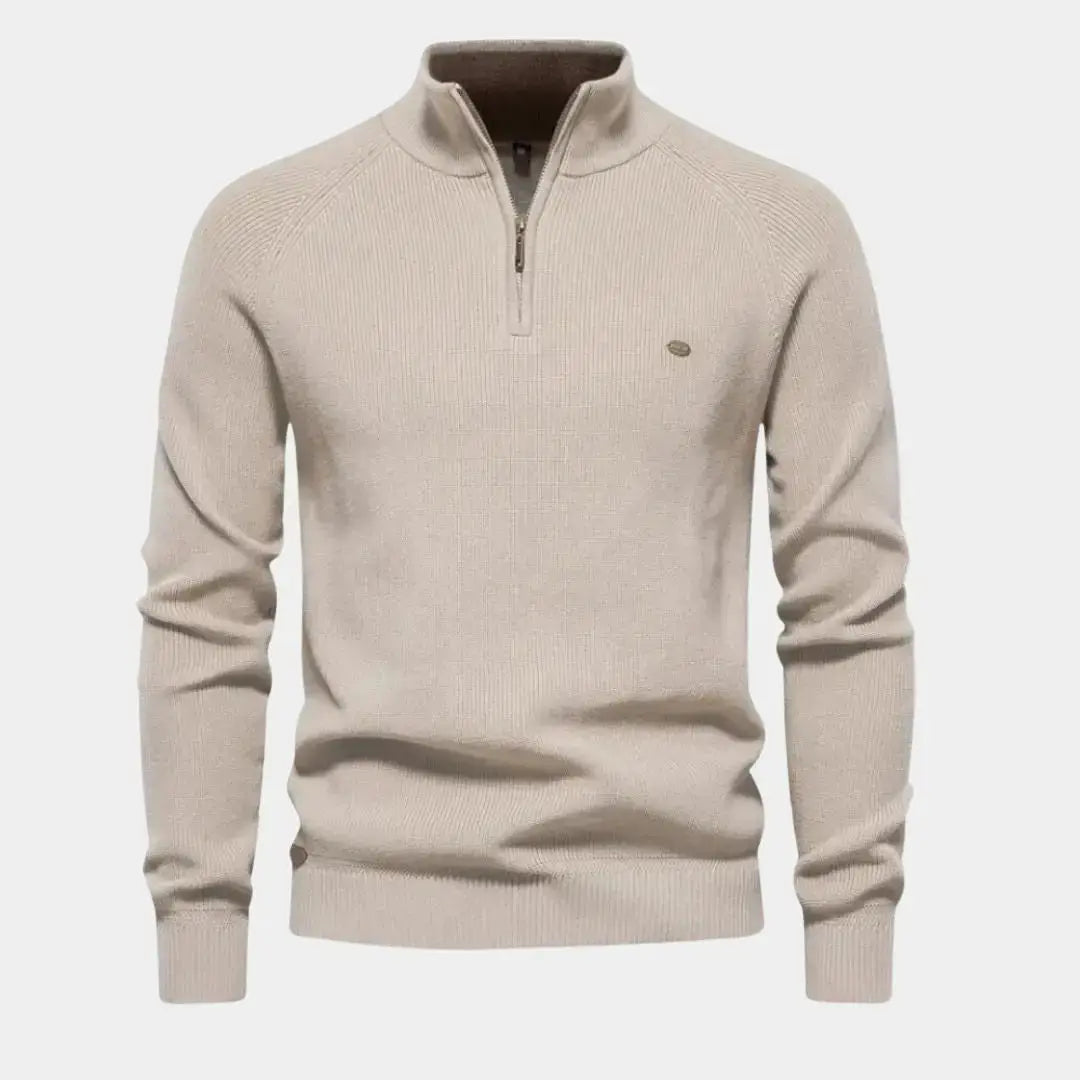 LEVI – Herensweater met kwartrits en moderne uitstraling