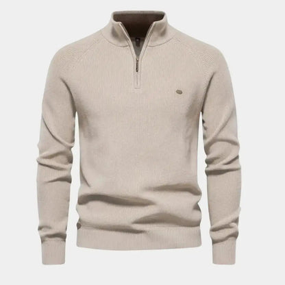 LEVI – Herensweater met kwartrits en moderne uitstraling