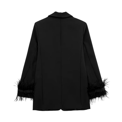 LARISSA - Oversized damesblazer met verfijnde details