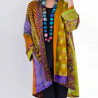 ISLA - Patchwork bohemien kimono-vest voor dames
