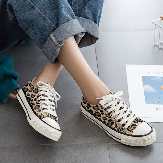 Dames canvas sneakers met plateauzool – ADELLE LIFT - Glamorix