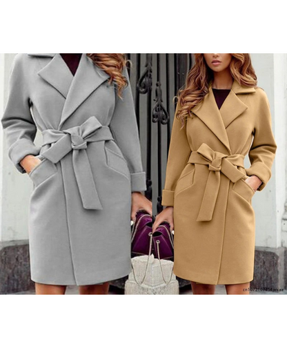 ISABELLA - Stijlvolle dames trenchcoat met ceintuur en reverskraag