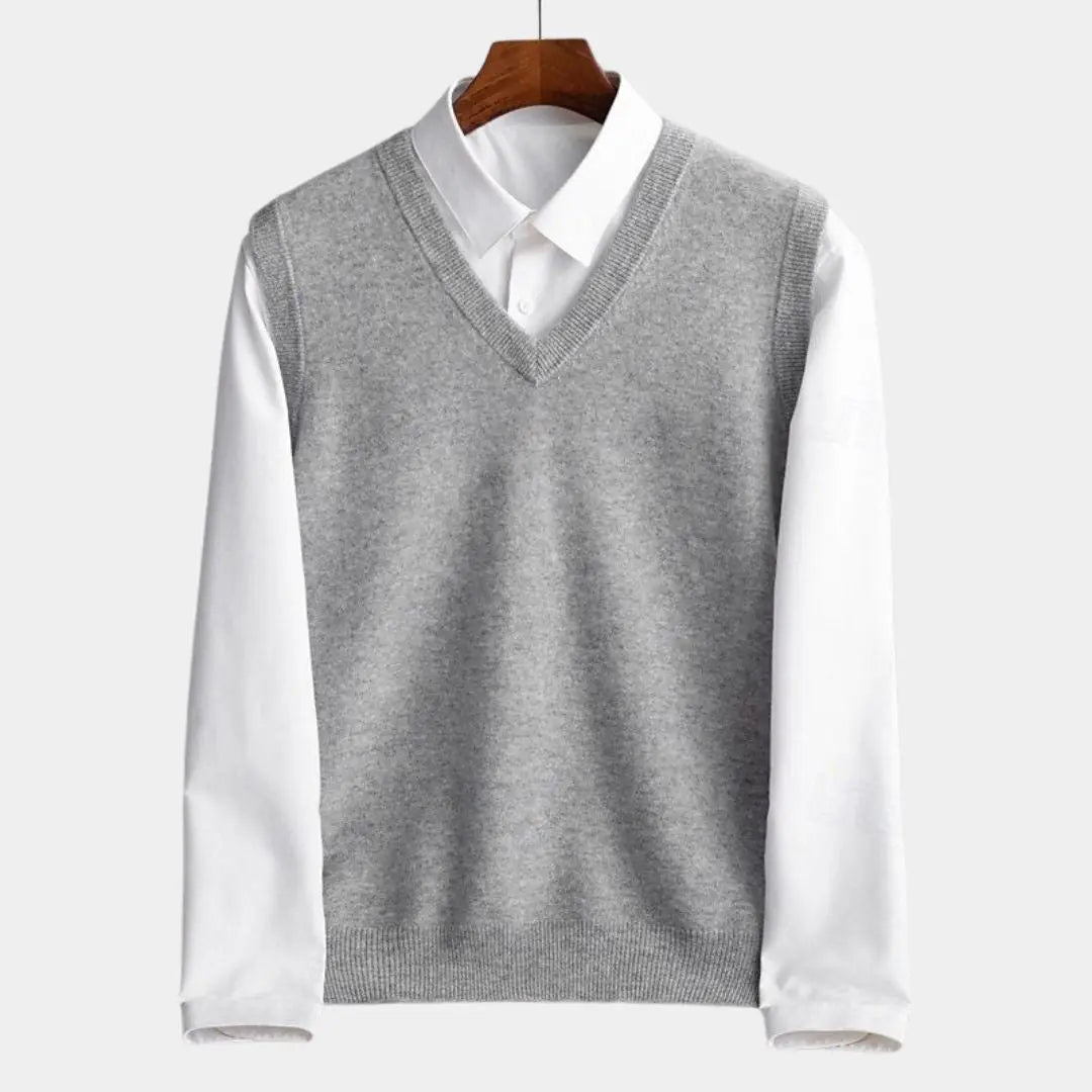 Herenvest met kraag en ritssluiting – RUVARO - Glamorix