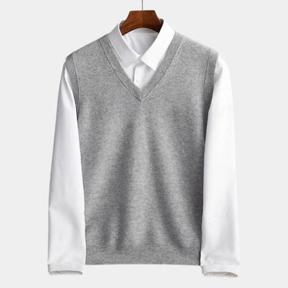 Herenvest met kraag en ritssluiting – RUVARO - Glamorix