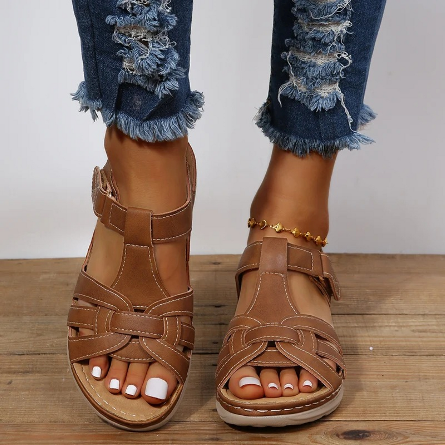 Elegante suède dames sandalen voor de zomer – Solenya SoftSteps - Glamorix