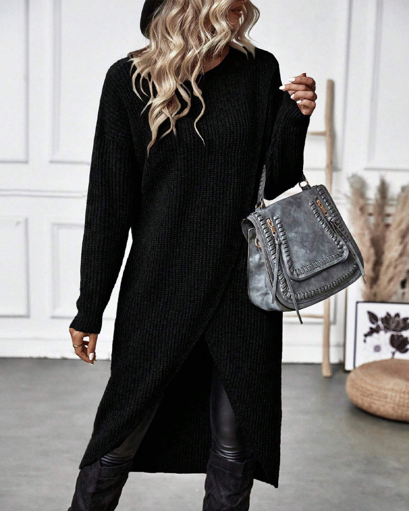 MAEVE – Oversized effen sweaterjurk voor dames