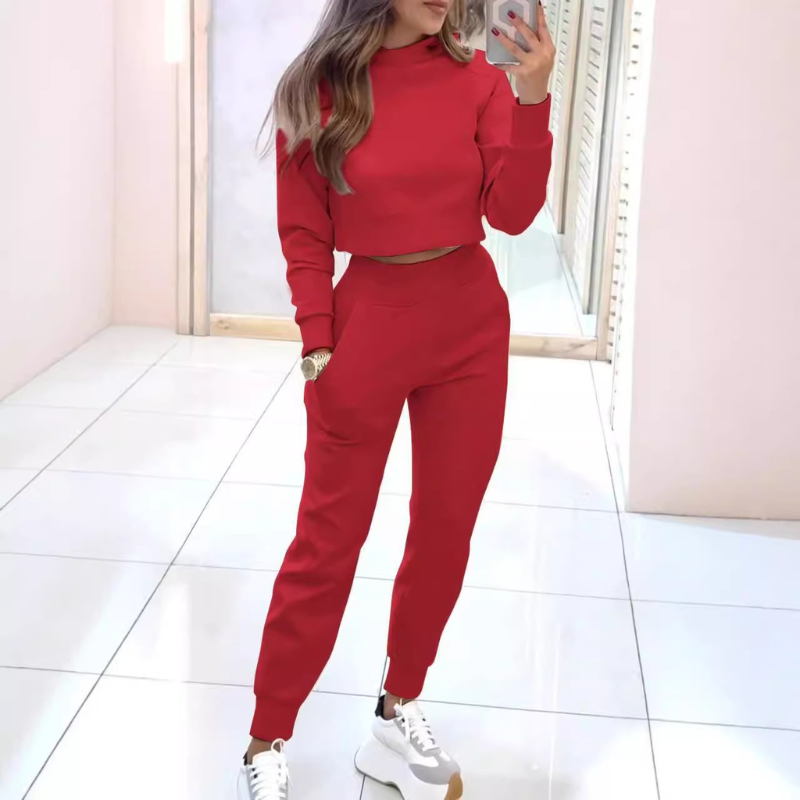 LENA - Tweedelige athleisure set met cropped top voor dames