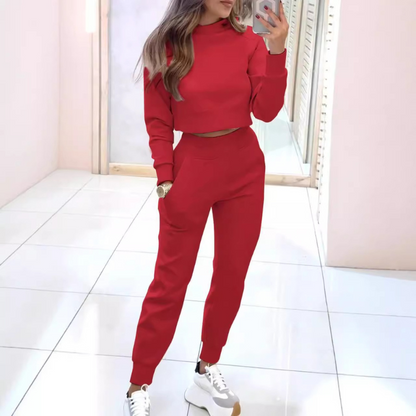 LENA - Tweedelige athleisure set met cropped top voor dames
