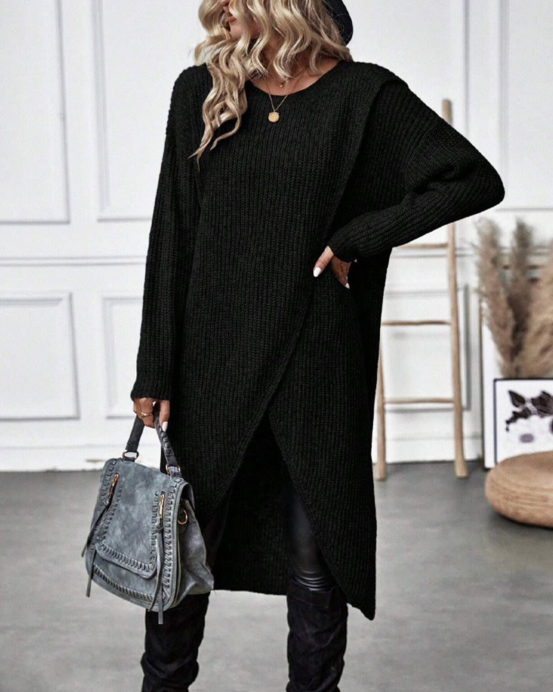 MAEVE – Oversized effen sweaterjurk voor dames