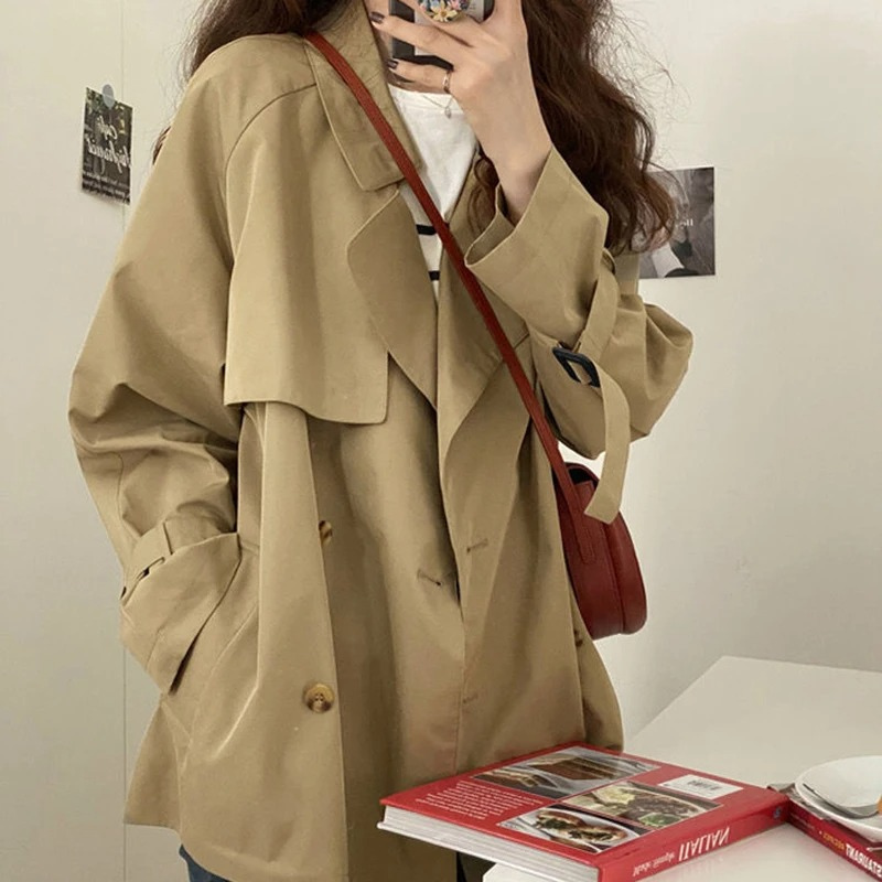 NADIA - Oversized trenchcoat met dubbele knoopsluiting en losse pasvorm voor dames