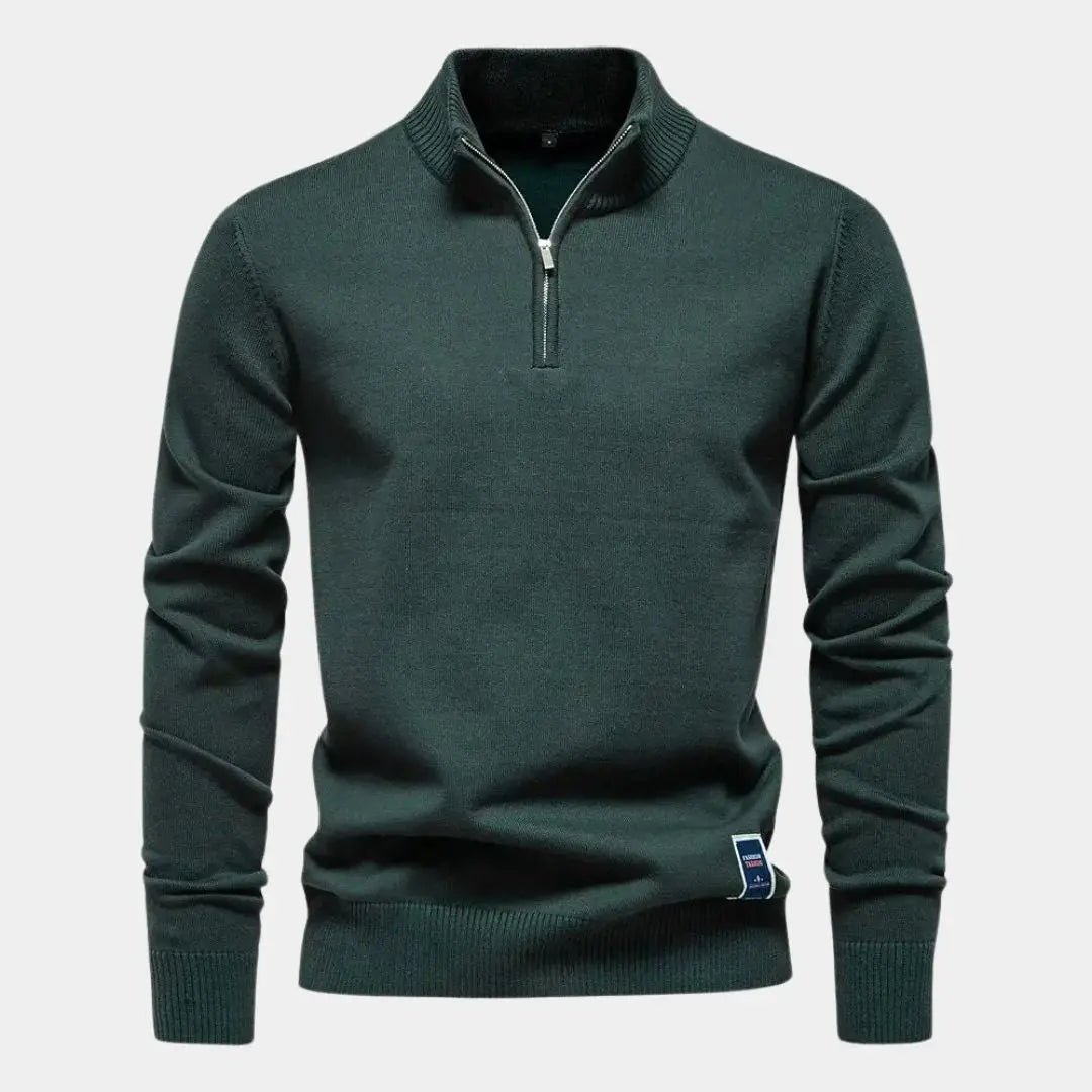FINN – Slim fit herentrui met halve rits en moderne klasse