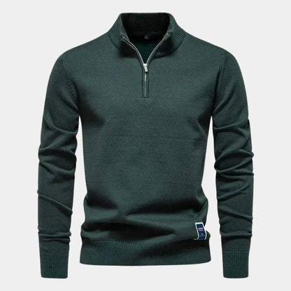 FINN – Slim fit herentrui met halve rits en moderne klasse