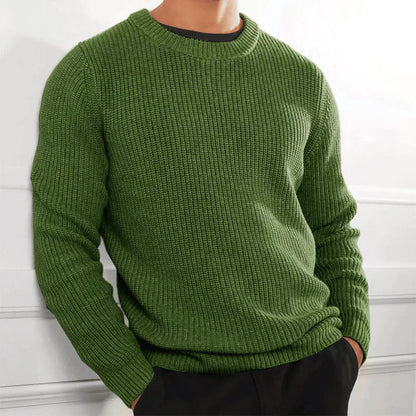 MAURICE - Klassieke gebreide crewneck sweater voor heren
