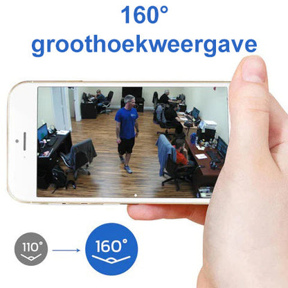 Draadloze Full HD beveiligingscamera met nachtzicht en 160° groothoek – SECULYT GuardCam Mini - Glamorix