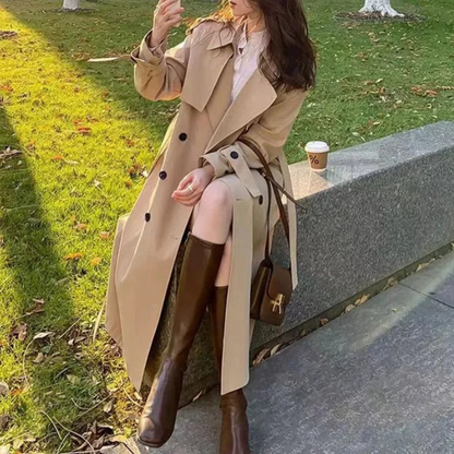FELICIA - Oversized trenchcoat voor dames met dubbele knopen en relaxte pasvorm