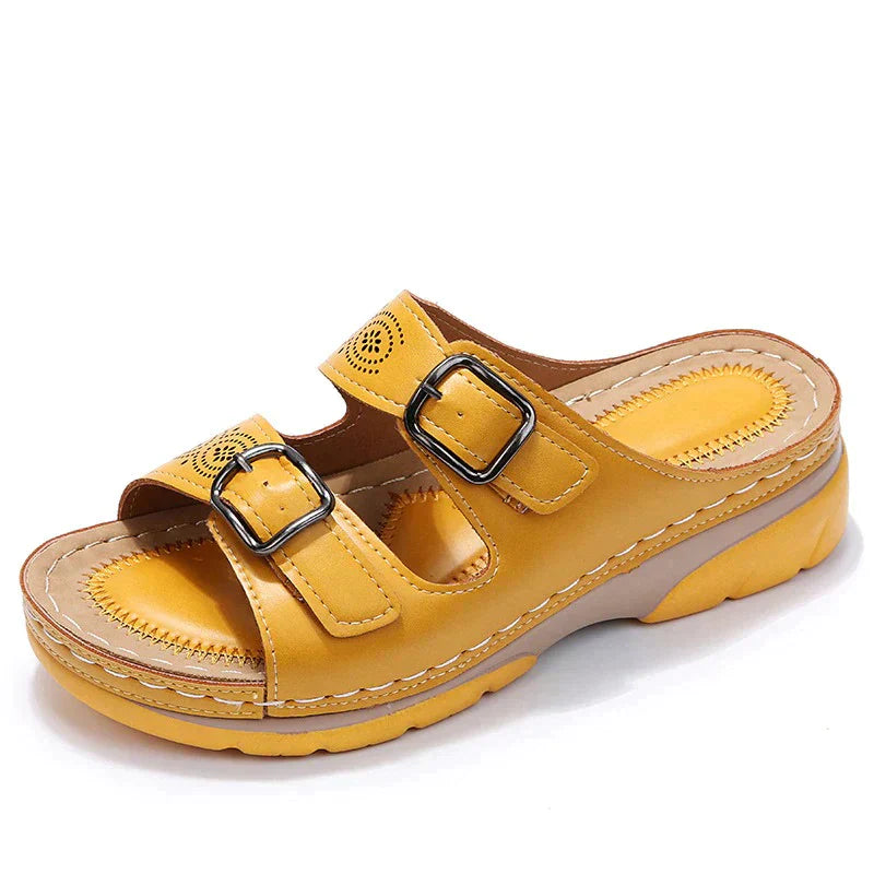 Elegante damessandalen met parelaccent en comfortabele zool – ARYA PEARL - Glamorix