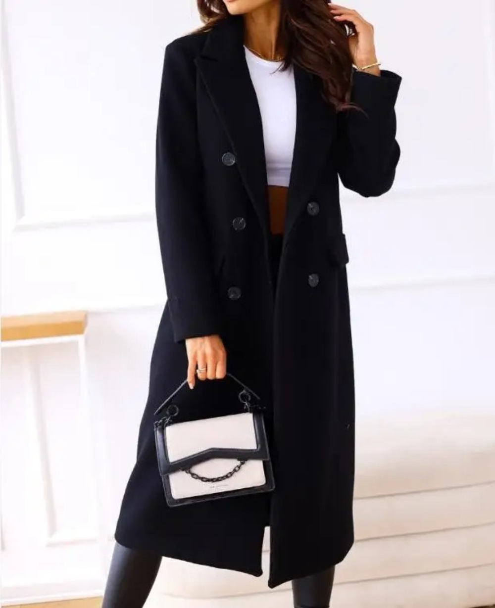 ELIZA - Oversized trenchcoat met dubbele knoopsluiting voor dames