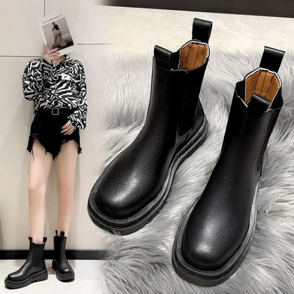 NOVA - Dames Chelsea boots met dubbele treklussen en stevige zool