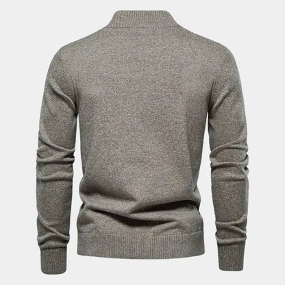 Gebreid herenvest met knoopsluiting en praktische zakken – LORVEN - Glamorix