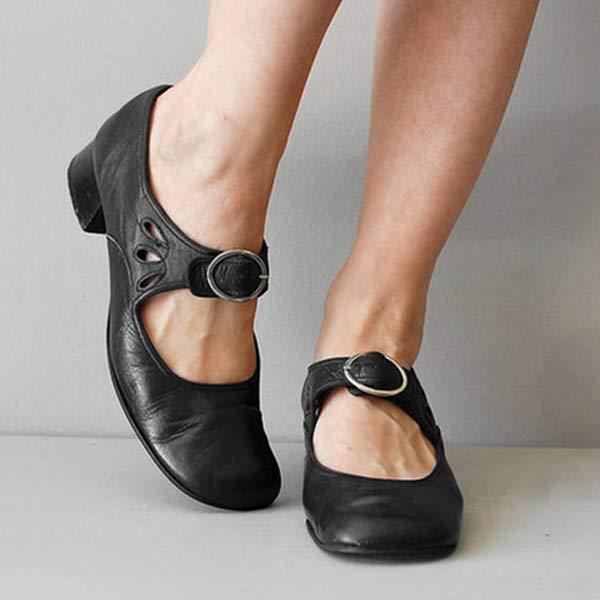 Elegante vintage orthopedische schoenen met bandje – Marvella BelleStep - Glamorix