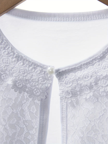 EMMA - Meisjes vest met kanten details