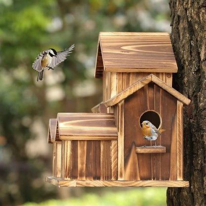 NatuurNest – Handgemaakt Vogelhuis met 6 Ingangsgaten