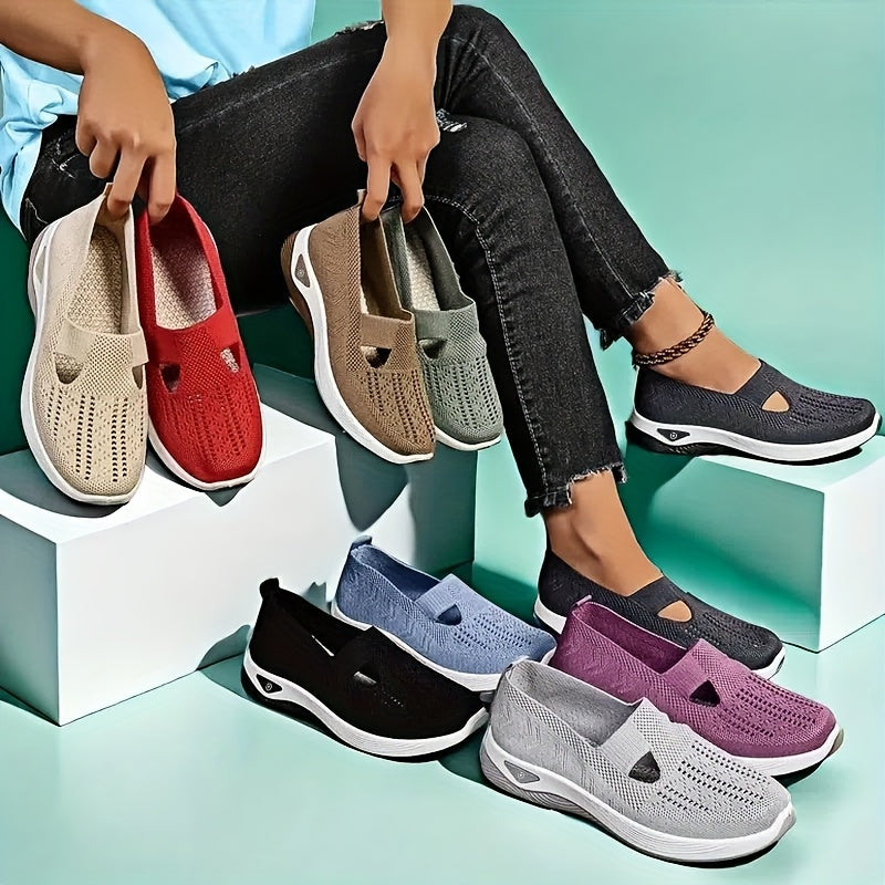 Ademende Lichtgewicht Sneakers met Orthopedische Ondersteuning voor Dames – AIRCOMFORT STEP - Glamorix