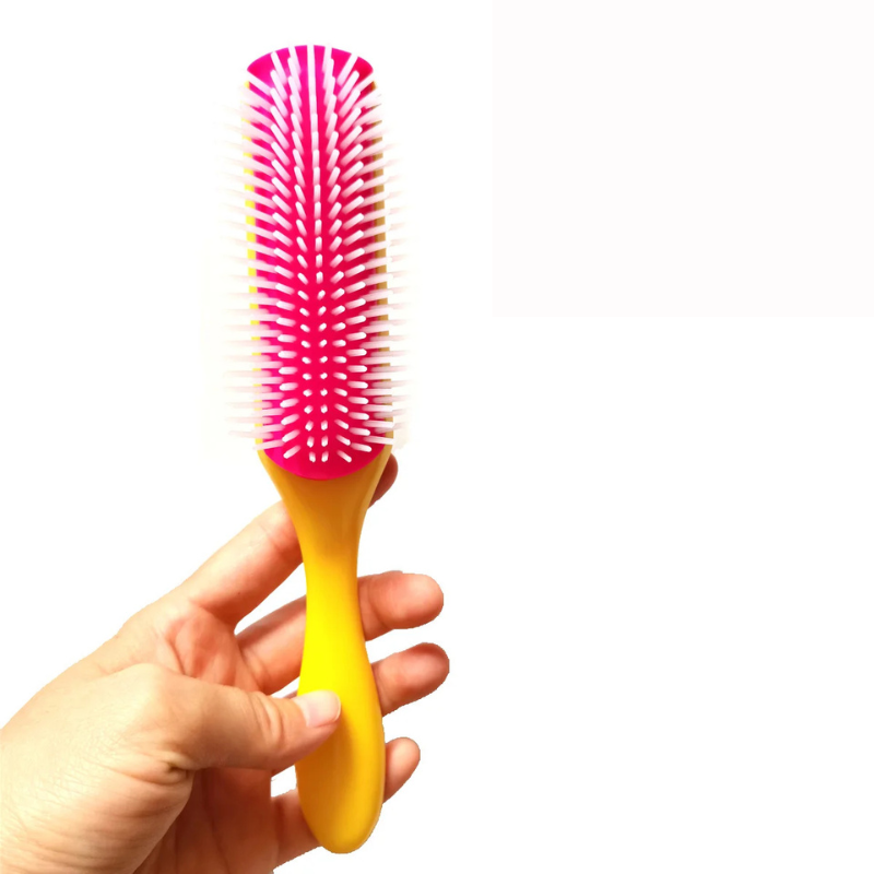 9-rijen ontklittende borstel voor steil en krullend haar – CURLEASE FLEX - Glamorix