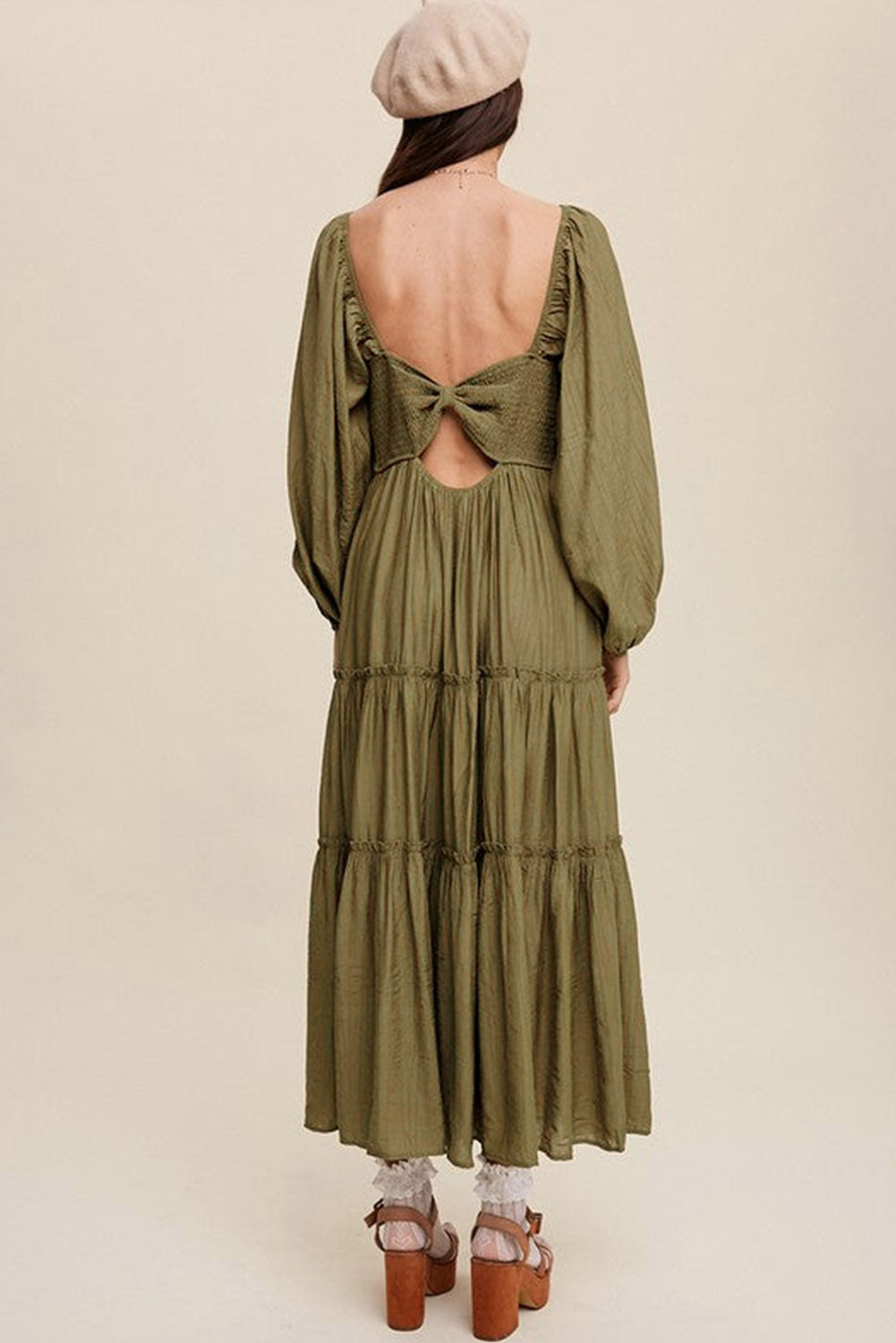 Elegante Maxi Jurk met V Hals en Strikdetail voor Avondgelegenheden – ISABELLA GLAM - Glamorix
