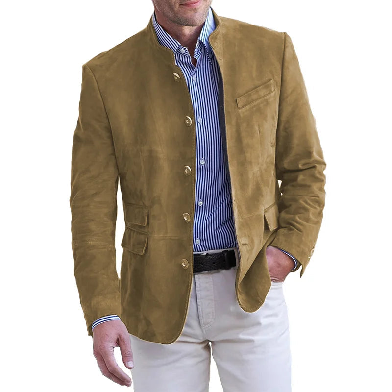 Heren colbert met opstaande kraag en knoopsluiting – LORANDO BLAZER - Glamorix