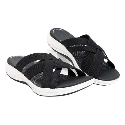 Zomerse dames sandalen met schokdempend foam voetbed – AerisSoft - Glamorix