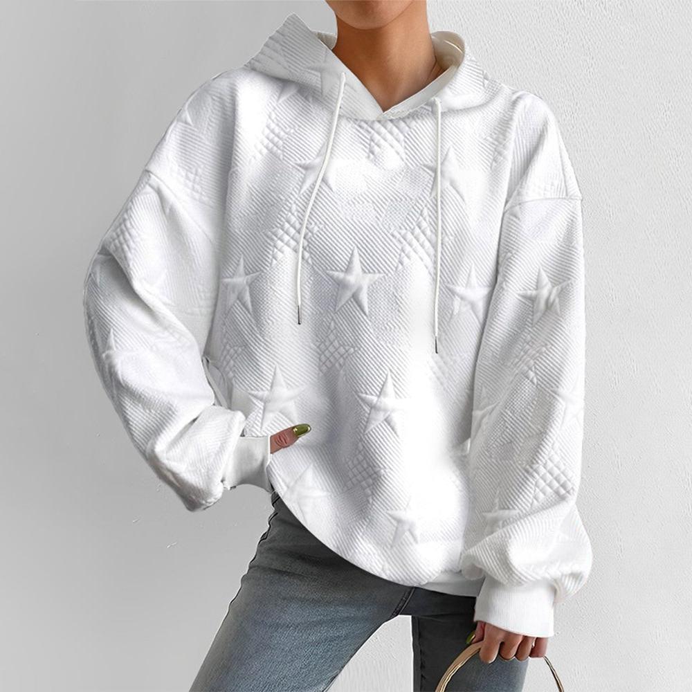 ASTRA - Oversized hoodie met stervormige geborduurde details