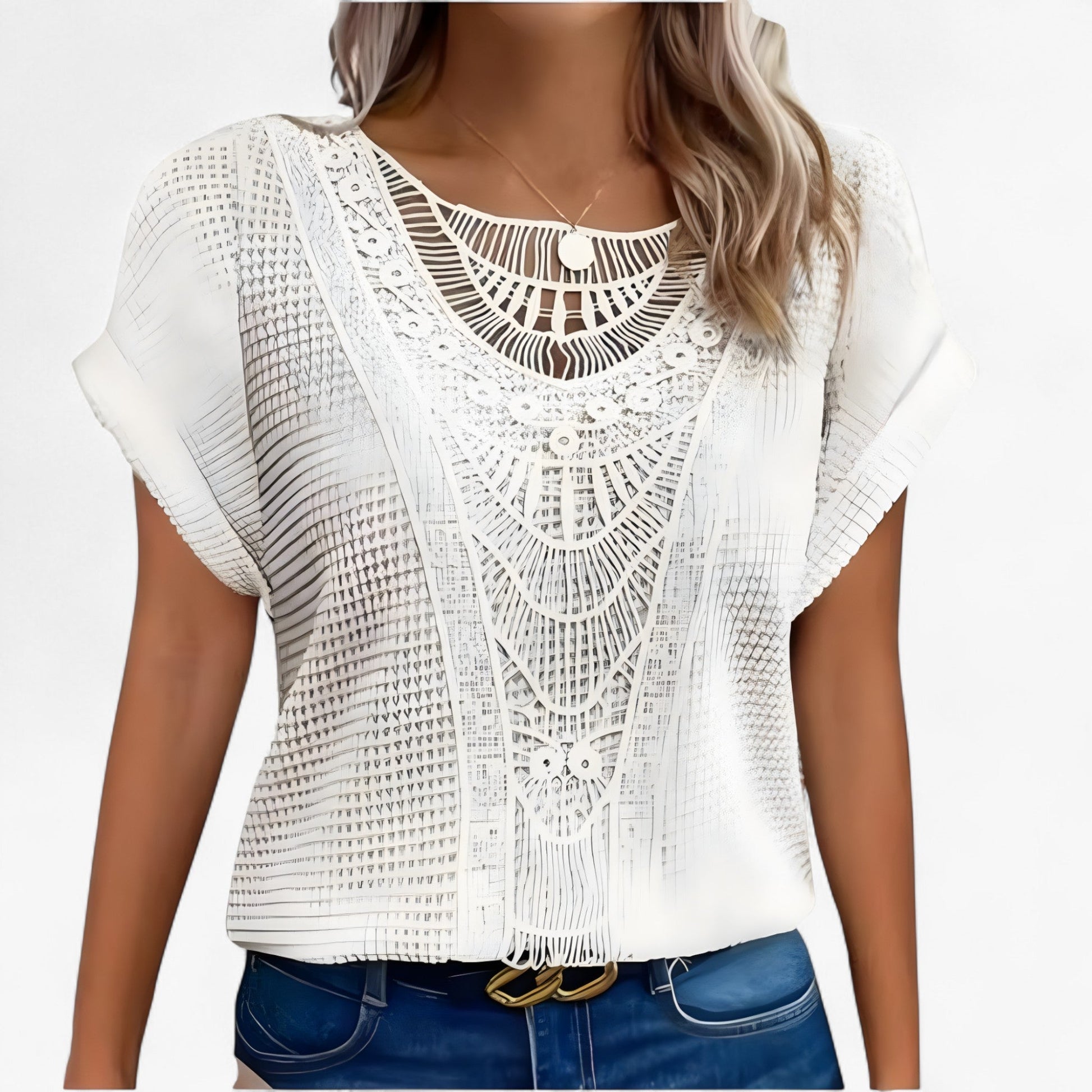 Chique kanten top voor tijdloze elegantie – BellezaLace - Glamorix