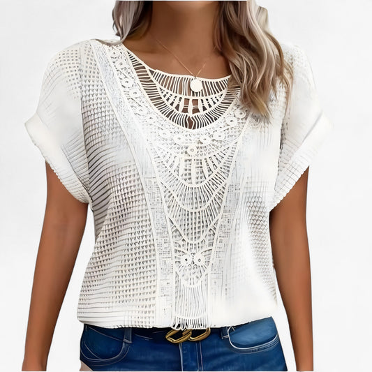 Chique kanten top voor tijdloze elegantie – BellezaLace - Glamorix